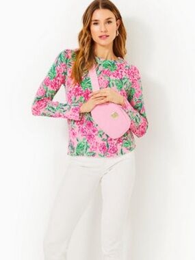 Lilly Pulitzer Sweater NWT Salima in Conch Shell Pink Koala La La Print Size XS